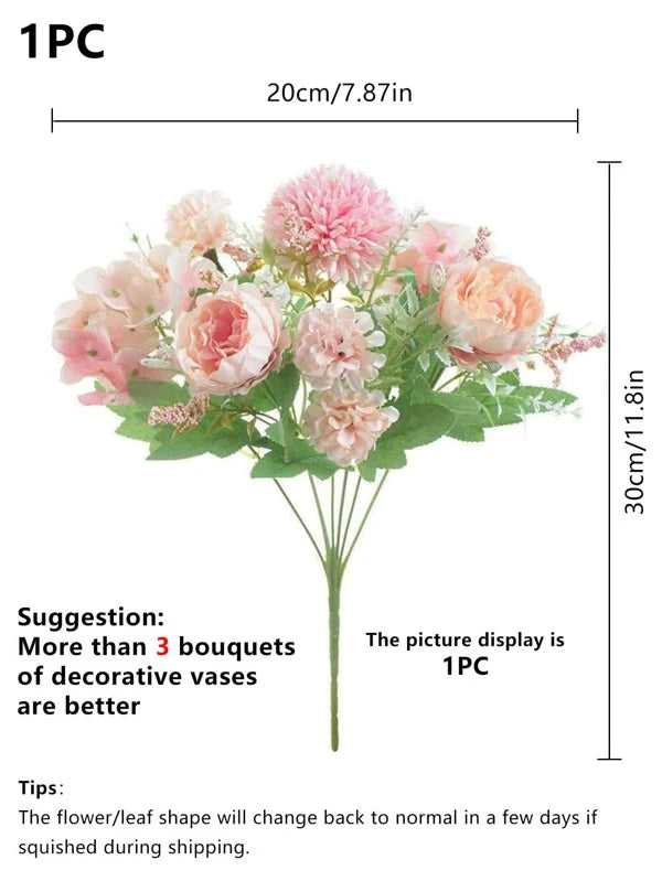 Artificial Assorted Pink Bouquet- 1 Bunch