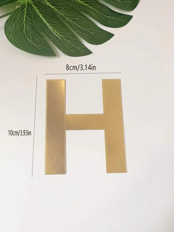 Single Letter Cake Toppers- Gold