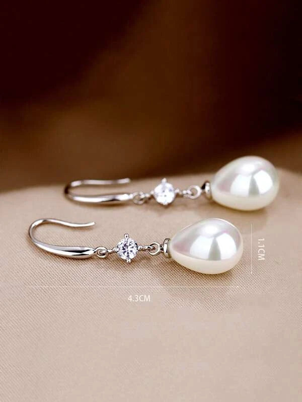 High-Grade Faux Pearl Bridal Earrings