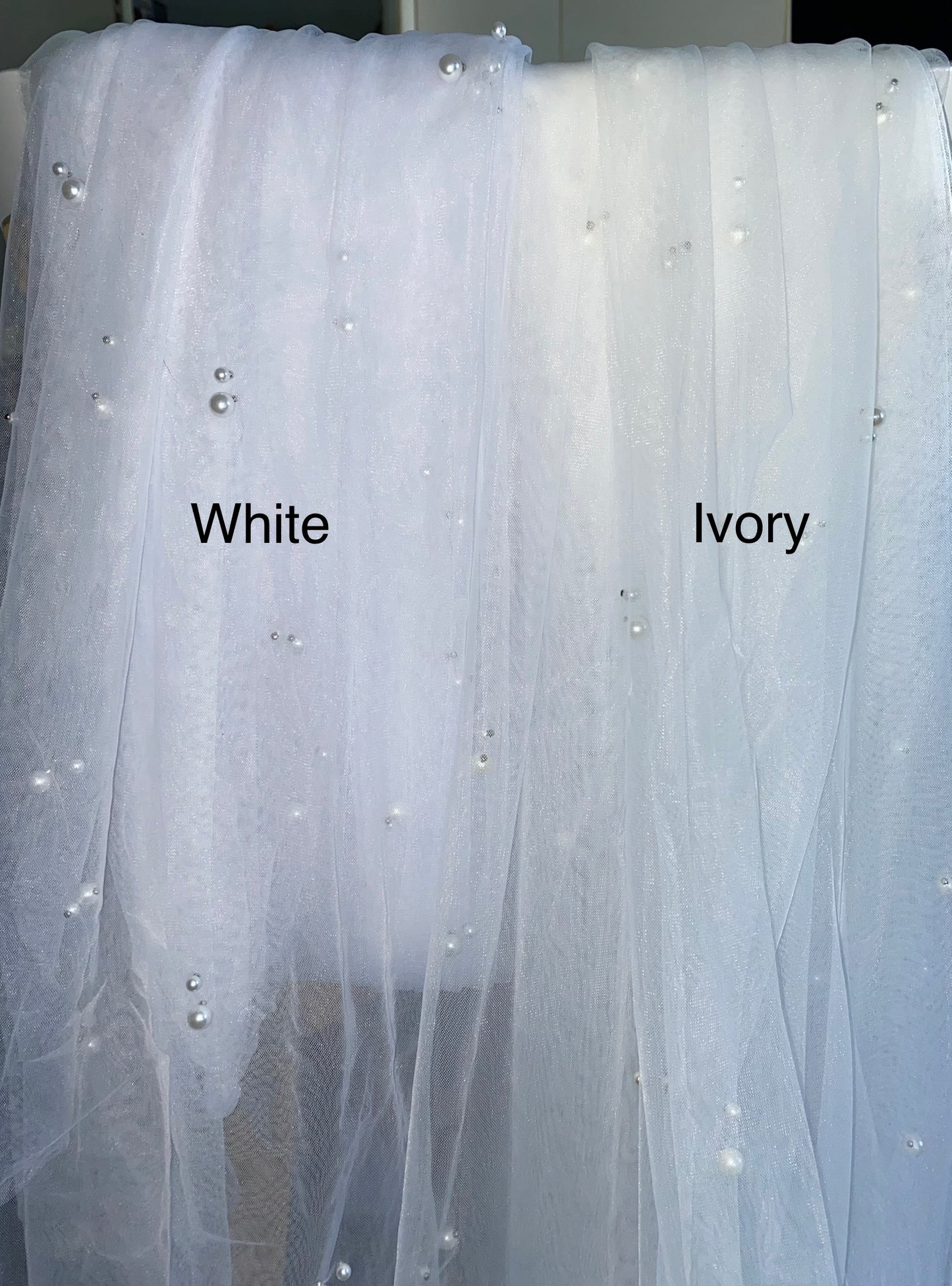 Pearly Veil- Ivory & White