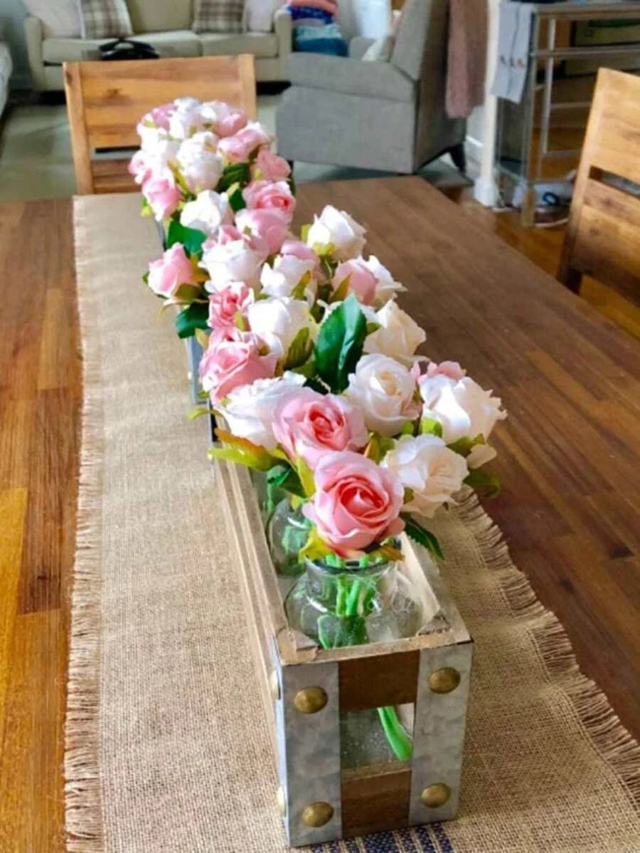 Artificial Rose Flower Bouquet- 12 Pieces