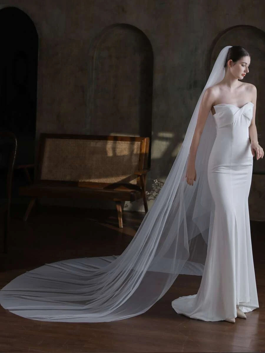 Solid Layered Bridal Veil- 2 Colours