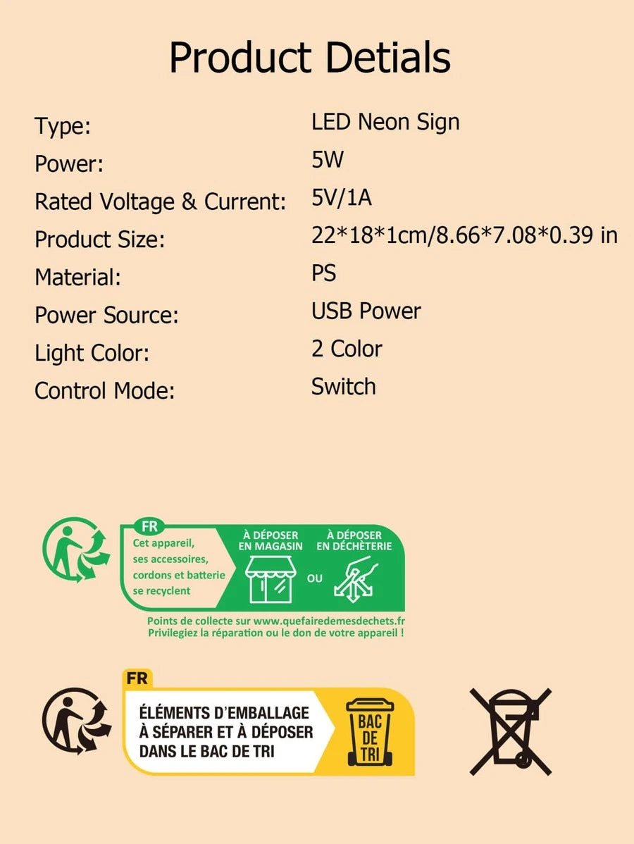 Decorative LED Neon Sign- Heart Design