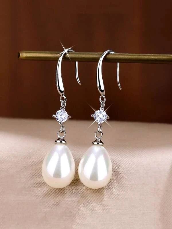 High-Grade Faux Pearl Bridal Earrings