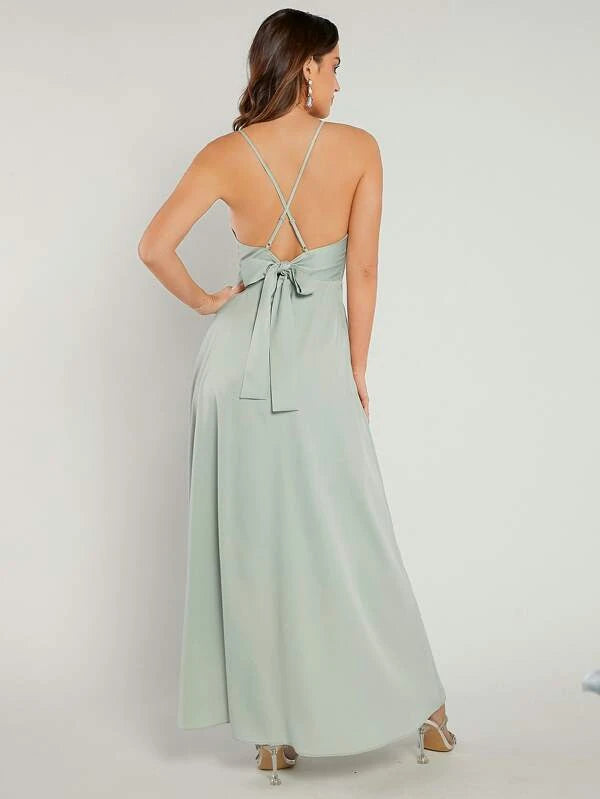 Satin Bridesmaid Dress- 2 Colours