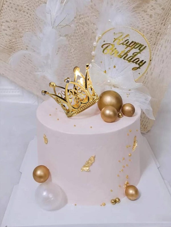 Crown Cake Topper- Gold