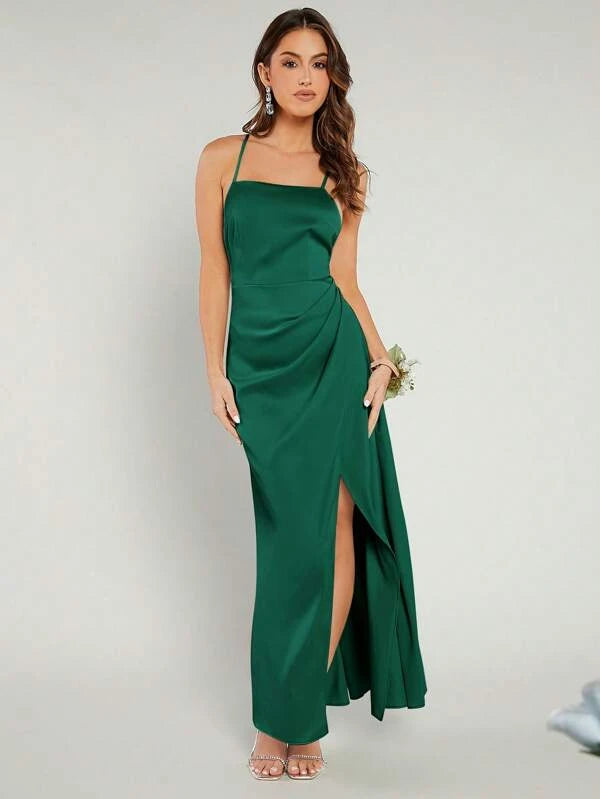 Satin Bridesmaid Dress- 2 Colours