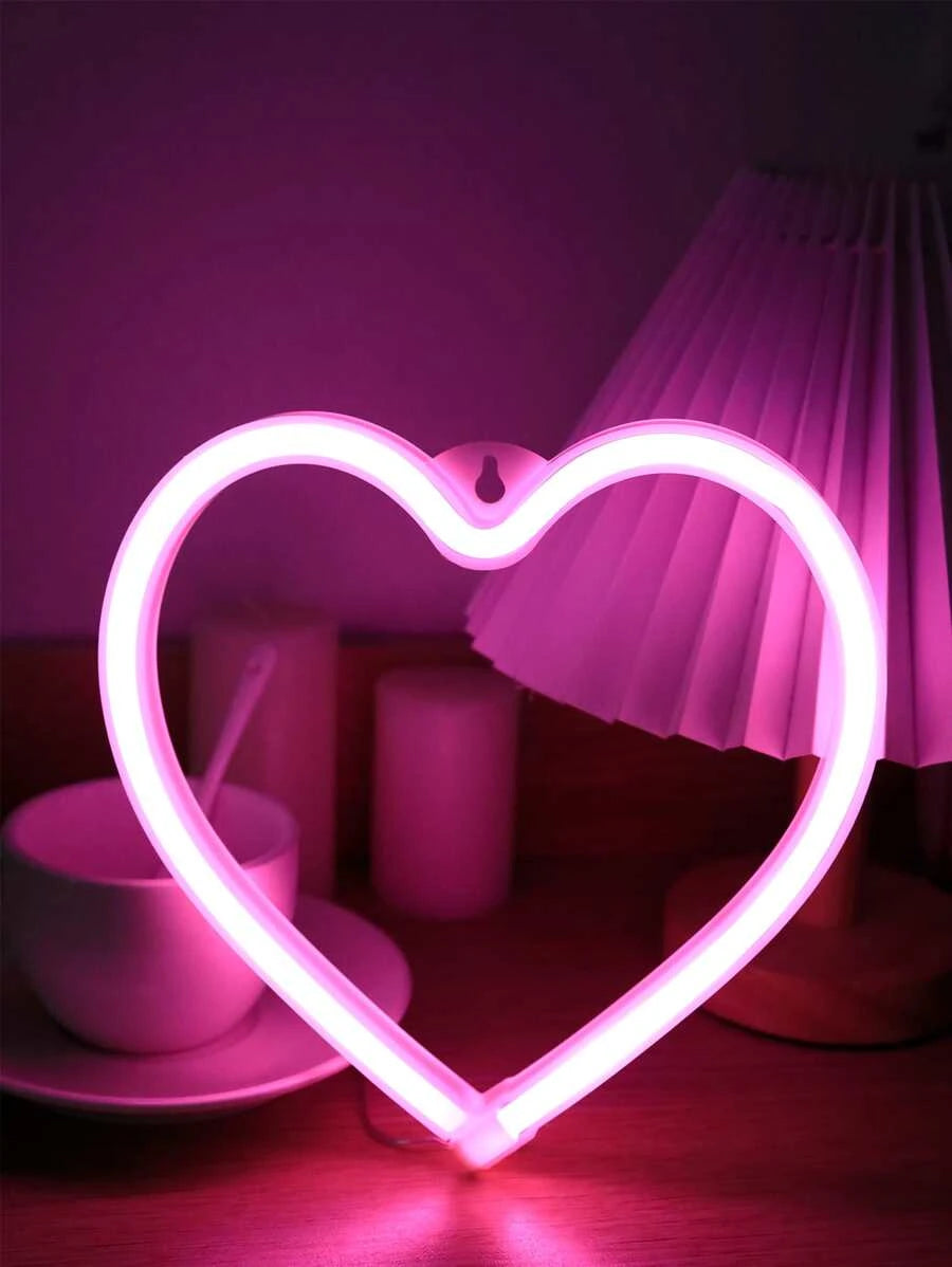 Heart Shaped LED Neon Light- PINK