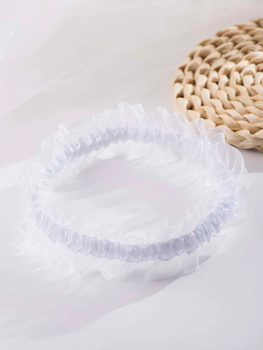 Ruffled Trim Bridal Garter