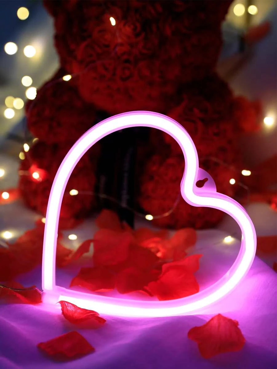 Heart Shaped LED Neon Light- PINK