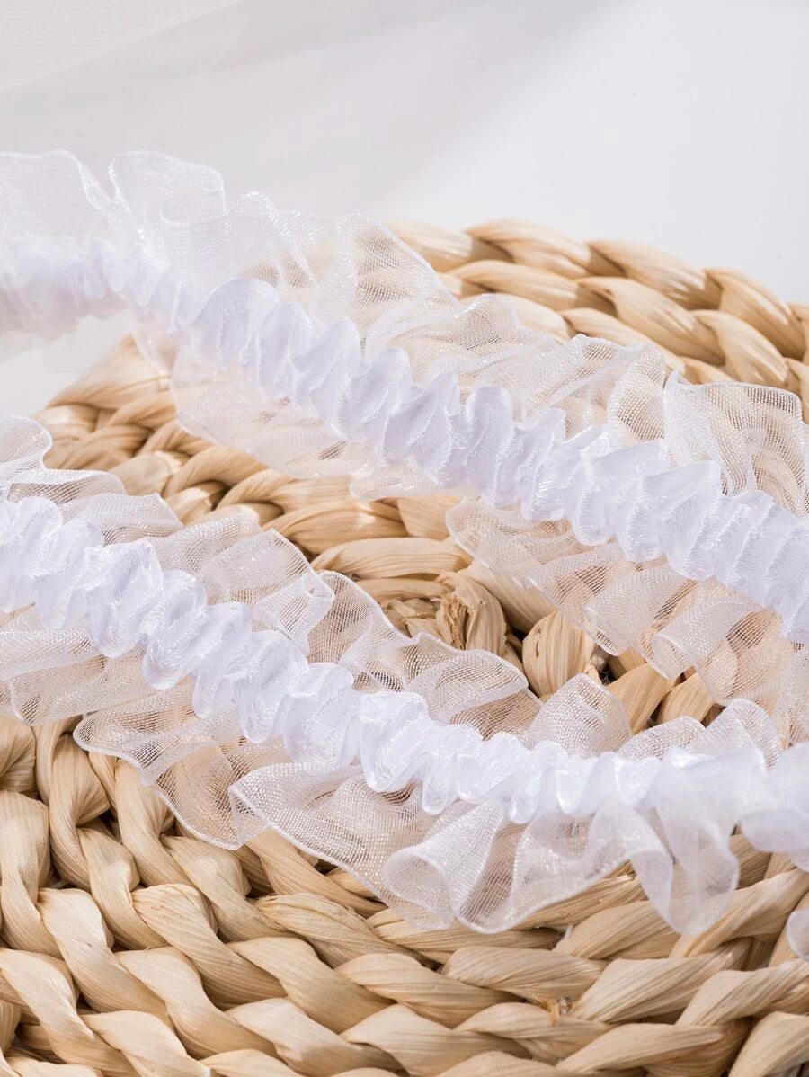 Ruffled Trim Bridal Garter