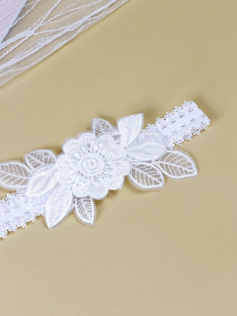 Floral Applique Bridal Garter